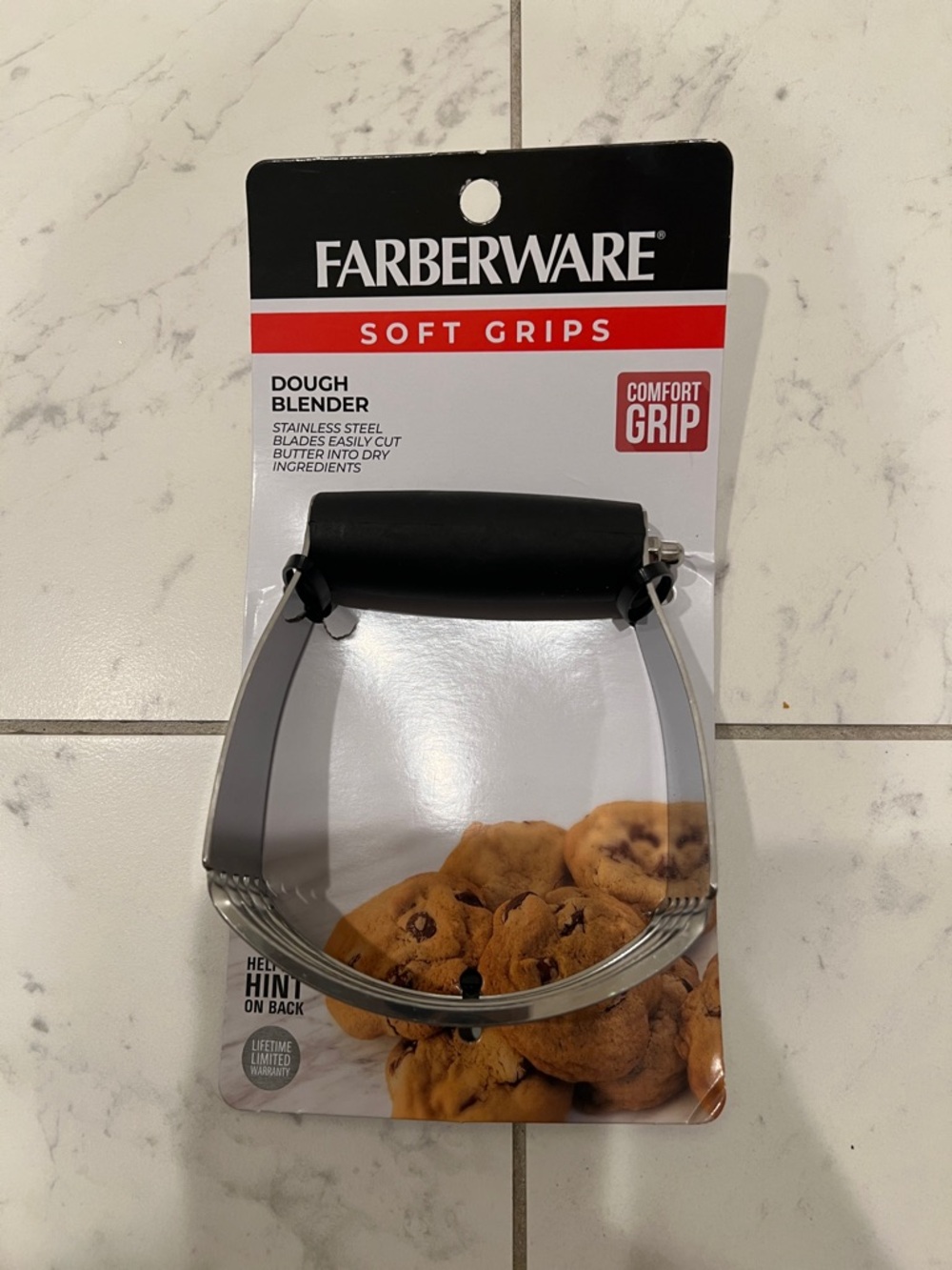 Farberware Black and Silver Soft Grip Dough Blender